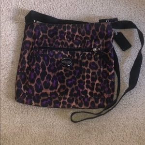 Leopard print coach crossbody